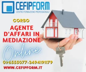 corso agente immobiliare on line qualifica agente d'affari in mediazione 80 ore valido in tutta italia ed Europa